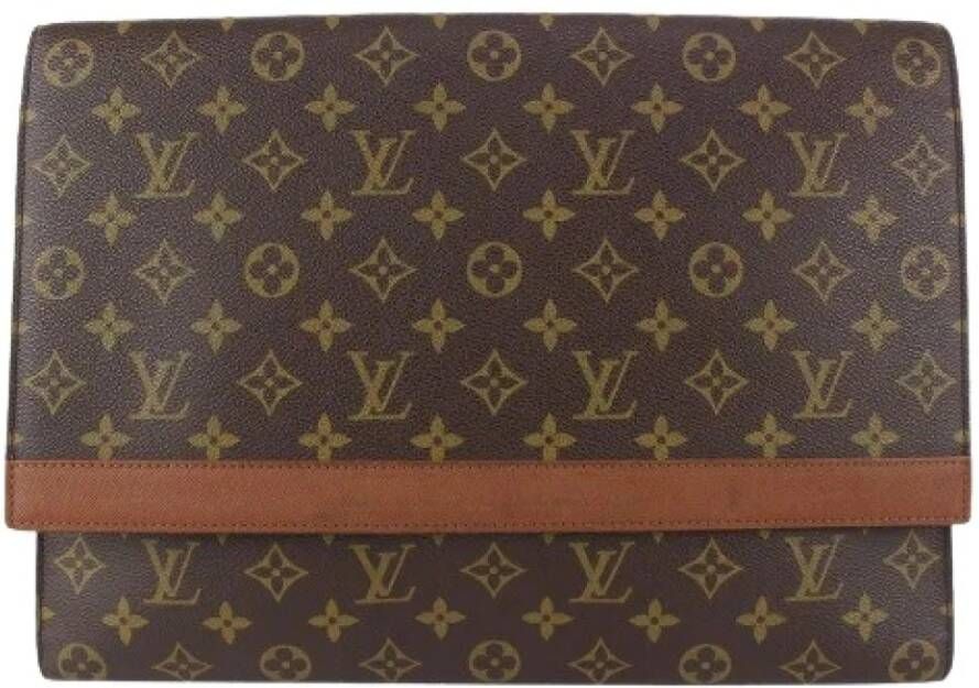 Louis Vuitton Vintage Tweedehands koppeling Bruin Dames