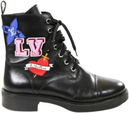 Louis Vuitton Vintage Tweedehands laarzen Zwart Dames