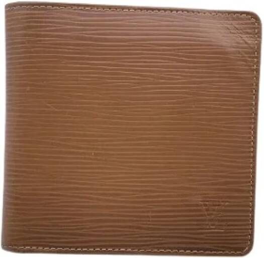 Louis Vuitton Vintage Tweedehands portefeuilles Bruin Heren