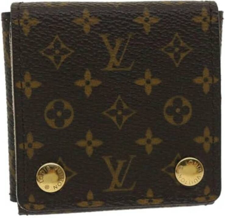 Louis Vuitton Vintage Tweedehands portemonnee Bruin Dames