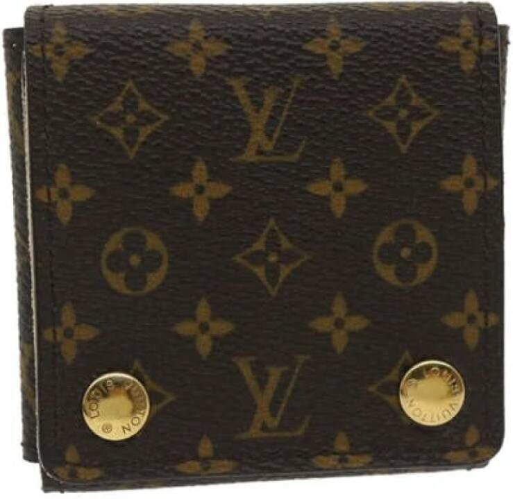 Louis Vuitton Vintage Tweedehands portemonnee Bruin Dames