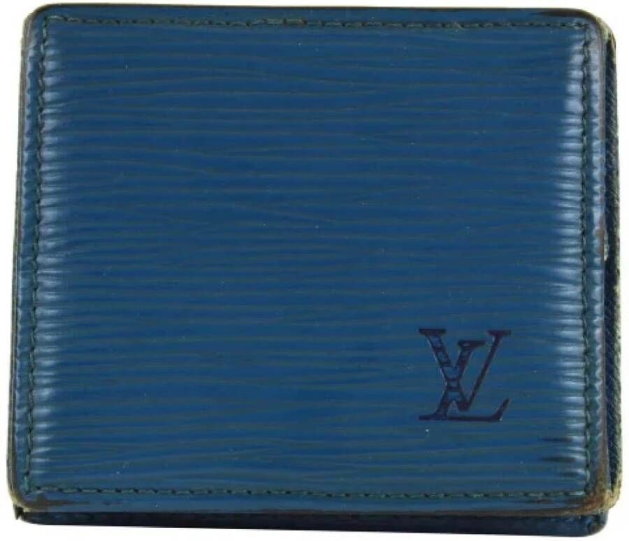 Louis Vuitton Vintage Tweedehands portemonnees Blauw Heren