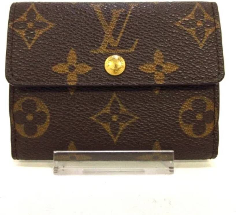 Louis Vuitton Vintage Tweedehands portemonnees Bruin Dames