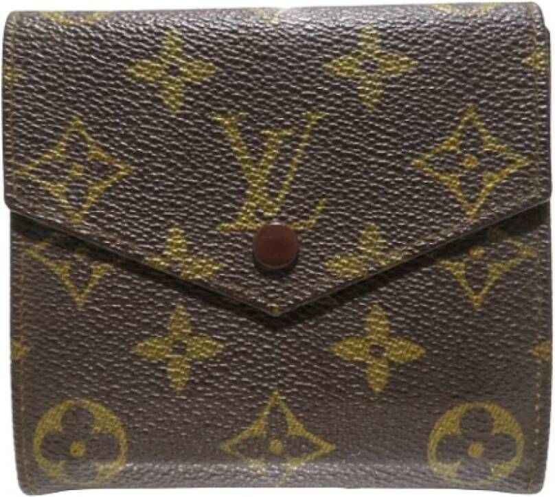 Louis Vuitton Vintage Tweedehands portemonnees Bruin Dames