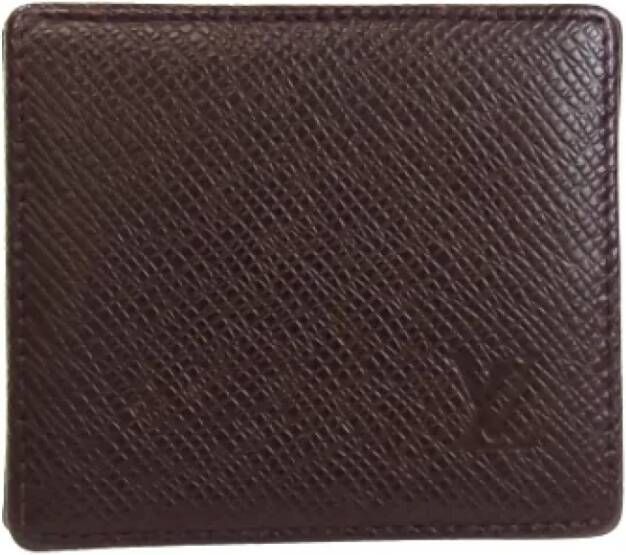 Louis Vuitton Vintage Tweedehands portemonnees Bruin Heren