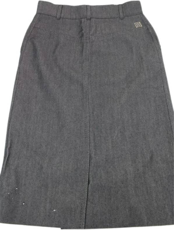 Louis Vuitton Vintage Tweedehands rok Grijs Dames