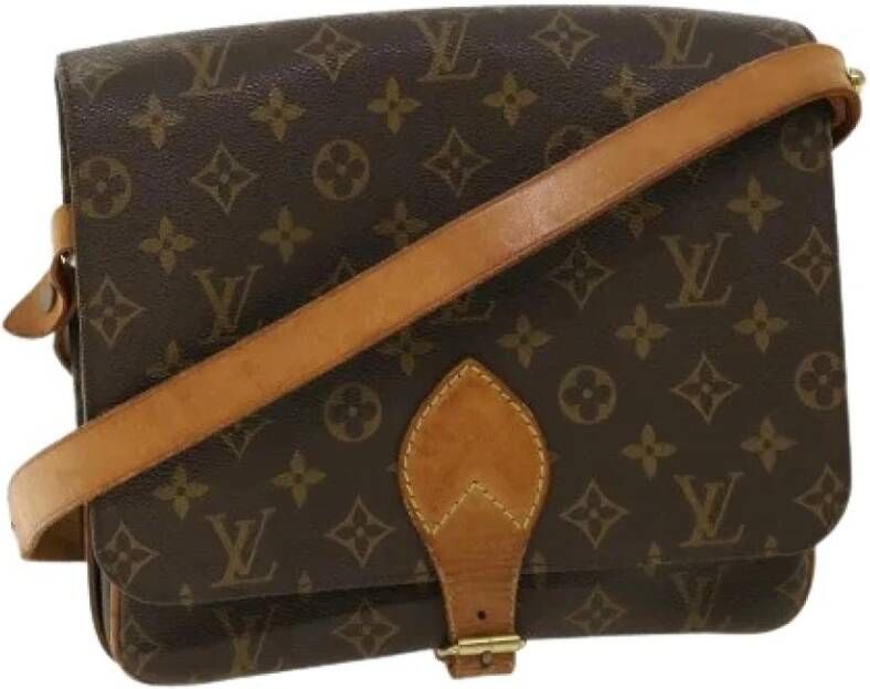 Louis Vuitton Vintage Tweedehands schoudertas Bruin Dames