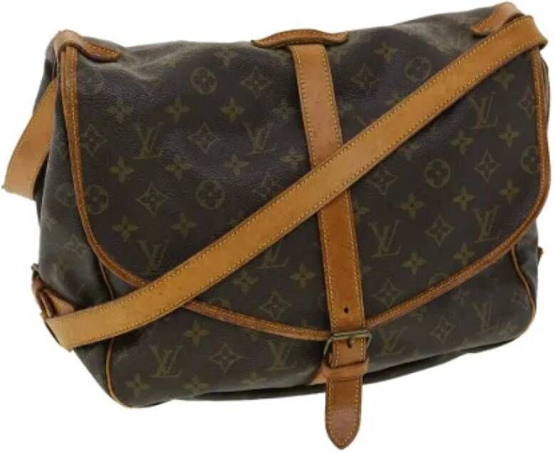 Louis Vuitton Vintage Tweedehands schoudertas Bruin Dames