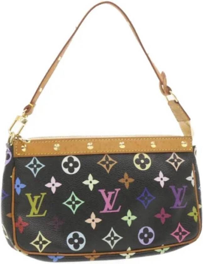 Louis Vuitton Vintage Tweedehands schoudertas Zwart Dames