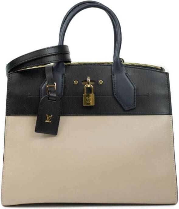 Louis Vuitton Vintage Tweedehands tas Beige Dames