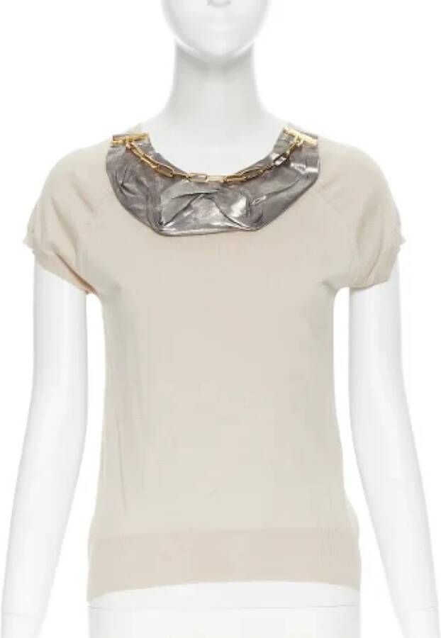 Louis Vuitton Vintage Tweedehands top Beige Dames