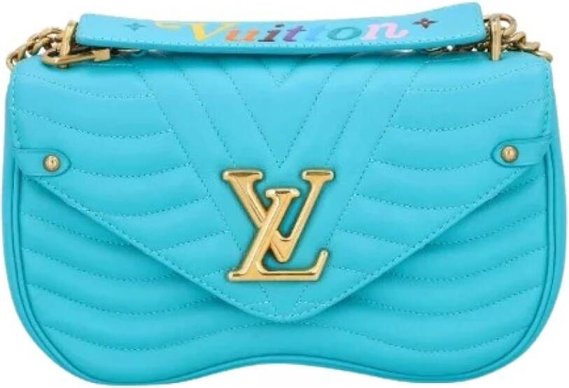 Louis Vuitton Vintage Voldoende lederen crossbody-bags Blauw Dames