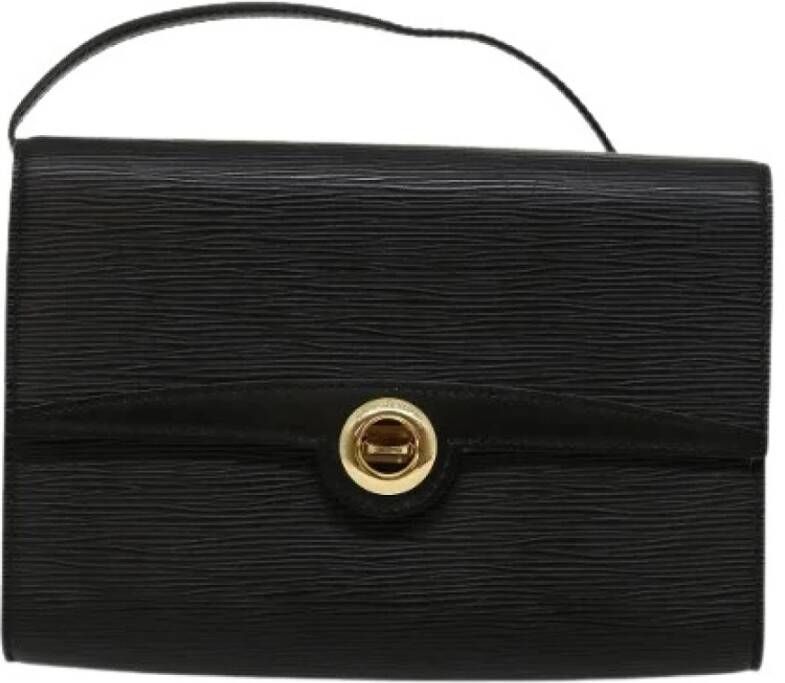 Louis Vuitton Vintage Voldoende lederen schoudertas Zwart Dames