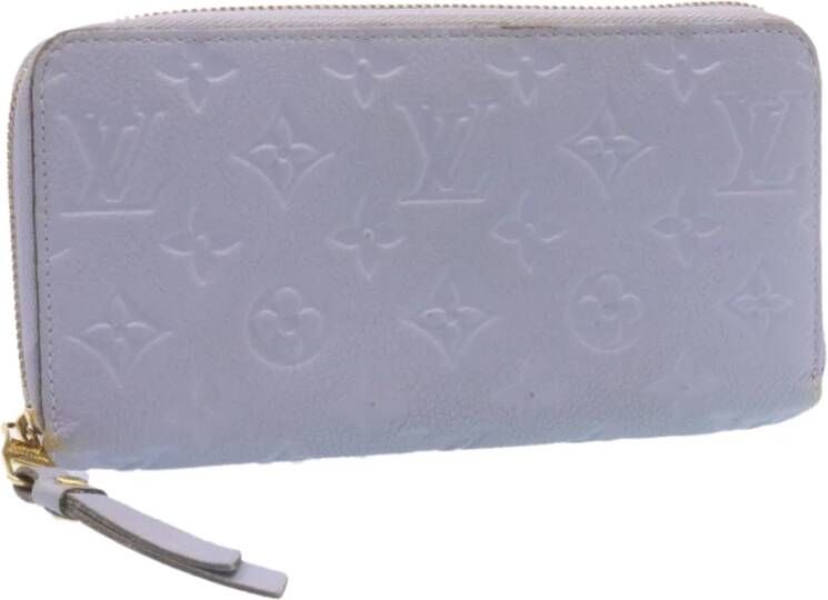 Louis Vuitton Vintage Voldoende Portefeuille Scullet Ron Blauw Dames