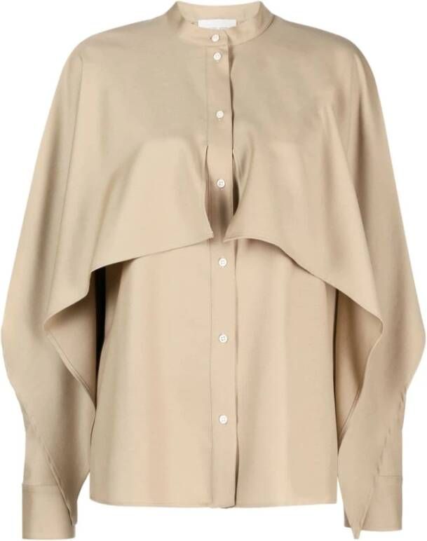 Loulou Studio Beige Shirt Klassiek Model Beige Dames