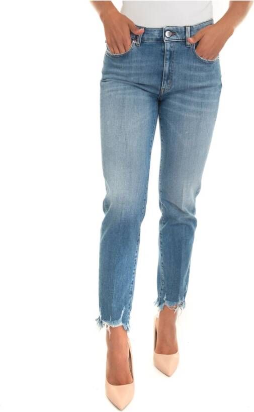 Love Moschino 5 Pocket denim jeans Blauw Dames