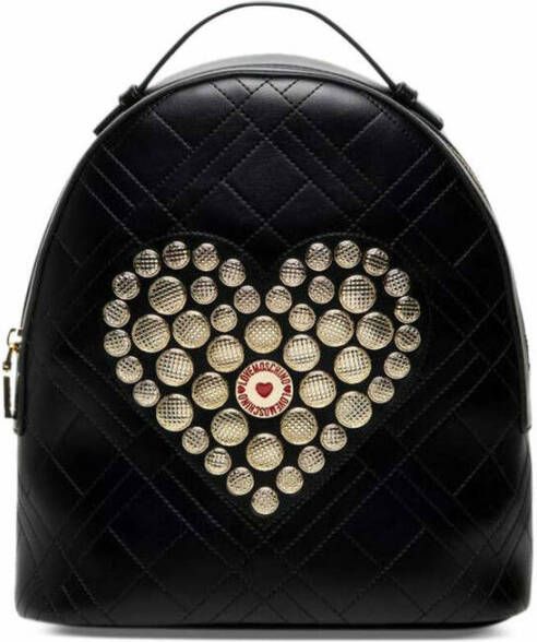 Moschino Love Dames Eco Leren Zwarte Rugzak Black Dames