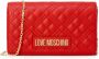 Moschino Rode Gewatteerde Eco Leren Love Schoudertas Rood Dames - Thumbnail 1