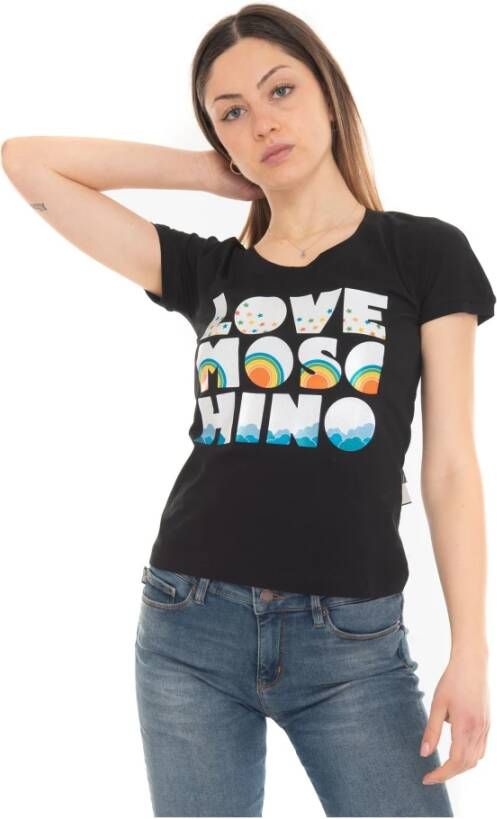 Love Moschino Bedrukt T-shirt met korte mouwen Zwart Dames