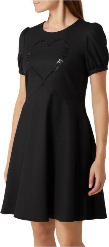 Love Moschino Black Polyester Dress Zwart Dames