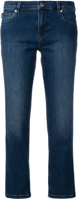 Love Moschino Blauwe katoenen jeans; Hijgen Blauw Dames