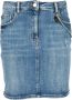 Love Moschino Stijlvolle Gonna in Katoen Spandex Mix Blue Dames - Thumbnail 1