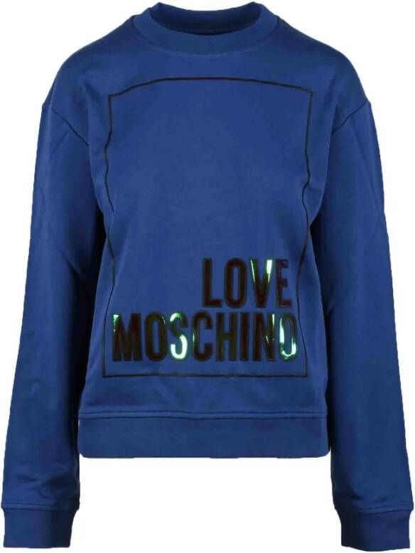 Love Moschino Blauwe Sweatshirt voor Dames Blauw Dames