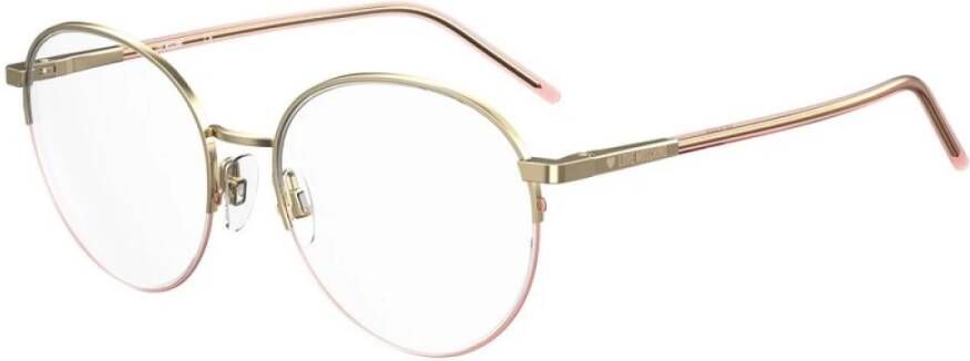 Love Moschino Roségoud Metalen Montuur Bril Pink Dames