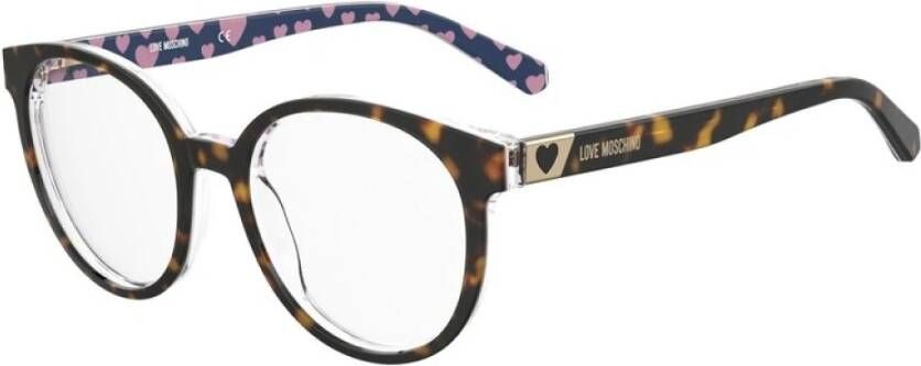 Love Moschino Elegante Bicolor Acetaatbrillen Brown Dames