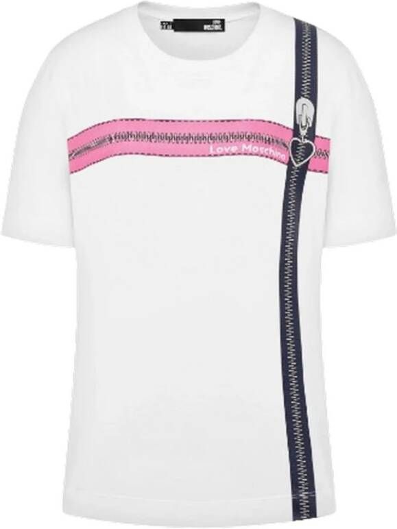 Love Moschino Casual Katoenen T-shirt voor vrouwen White Dames