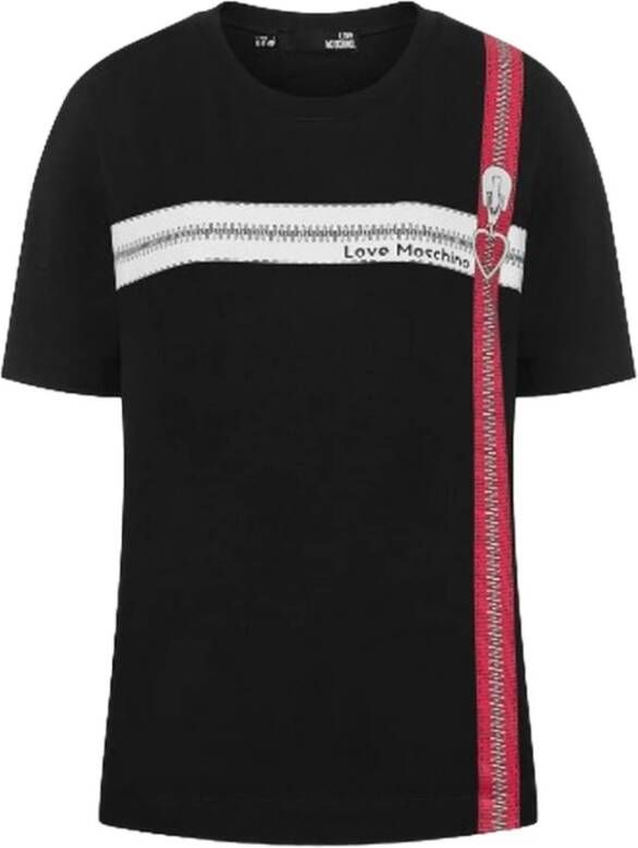 Love Moschino Casual Katoenen T-shirt voor vrouwen Zwart Dames
