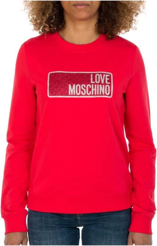 Love Moschino Chrish Sweet WE Rode Sweatshirt Rood Dames