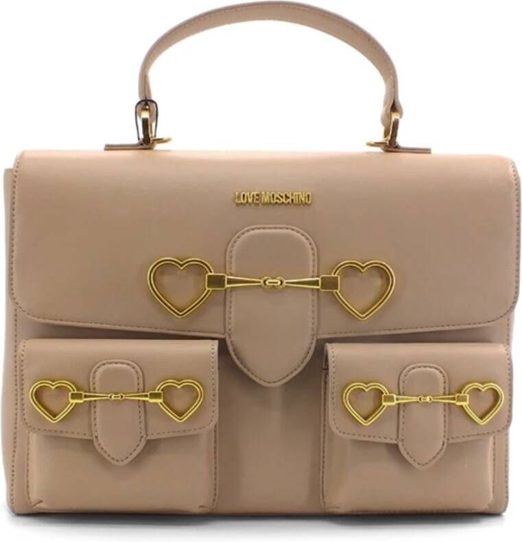 Love Moschino Dames Handtas met Magnetische Sluiting voor Lente Zomer Brown Dames