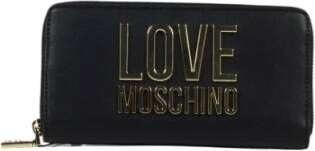Love Moschino Portemonnee met Logo Plaque Black Dames