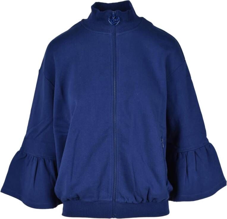 Love Moschino Comfortabele Katoenen Sweatshirt Blauw Dames