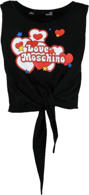 Love Moschino Comfortabele Mouwloze Top Zwart Dames