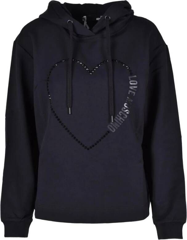 Love Moschino Comfortabele Zwarte Sweatshirt Collectie Zwart Dames