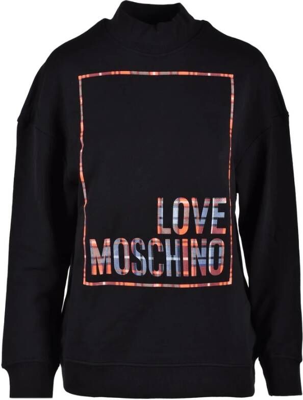 Love Moschino Crème Sweatshirt voor Dames Black Dames