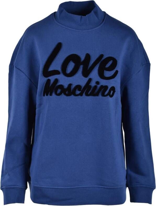 Love Moschino Crème Sweatshirt voor Vrouwen Blauw Dames