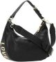 Love Moschino Zwarte milieuvriendelijke gehamerde materiaal dames tas met afneembaar handvat en brede schouderband Zwart Dames - Thumbnail 6