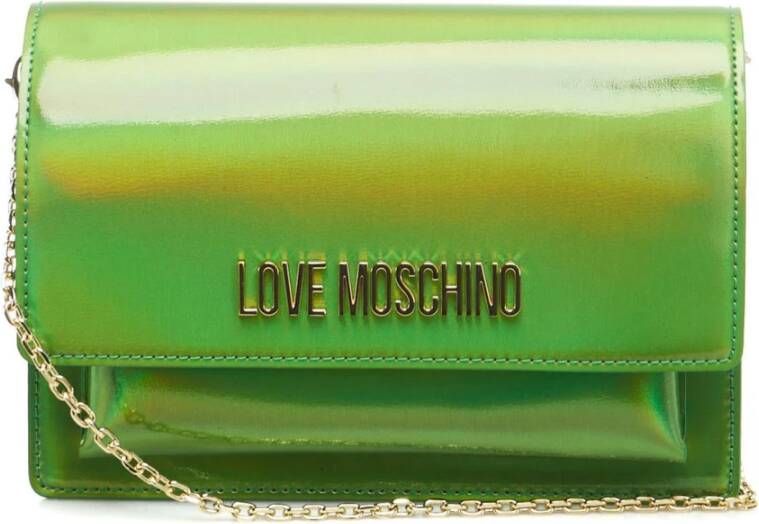Love Moschino Groene Katoen Elastan Tassen Green Dames