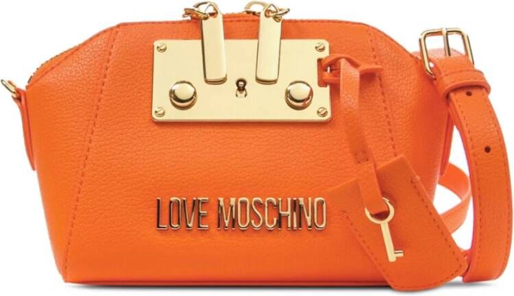 Love Moschino Cross Body Tas Lente Zomer Collectie Oranje Dames
