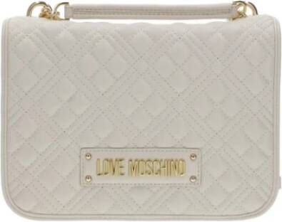 Moschino Love Gewatteerde Schoudertas Ivoor Bs23Mo163 Jc4000 White Dames