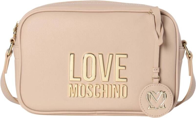 Love Moschino Dames schoudertas letters camerabag Beige Dames