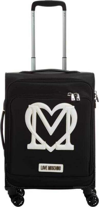 Love Moschino Koffer met logo applicatie Zwart