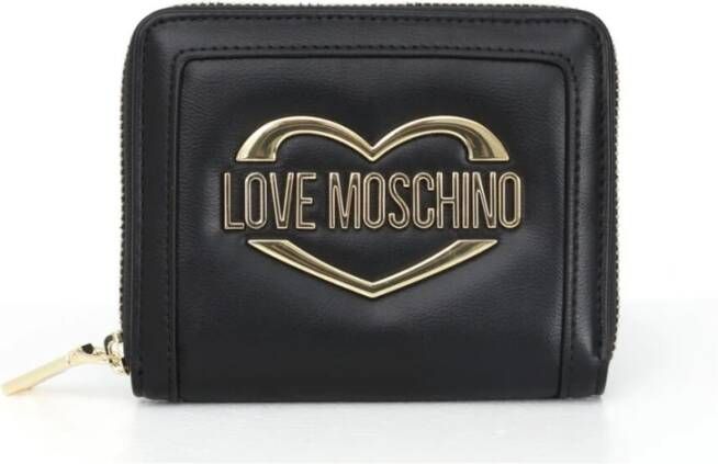 Love Moschino Duurzame portemonnee met rits kaarthouder en muntvakje Zwart Dames