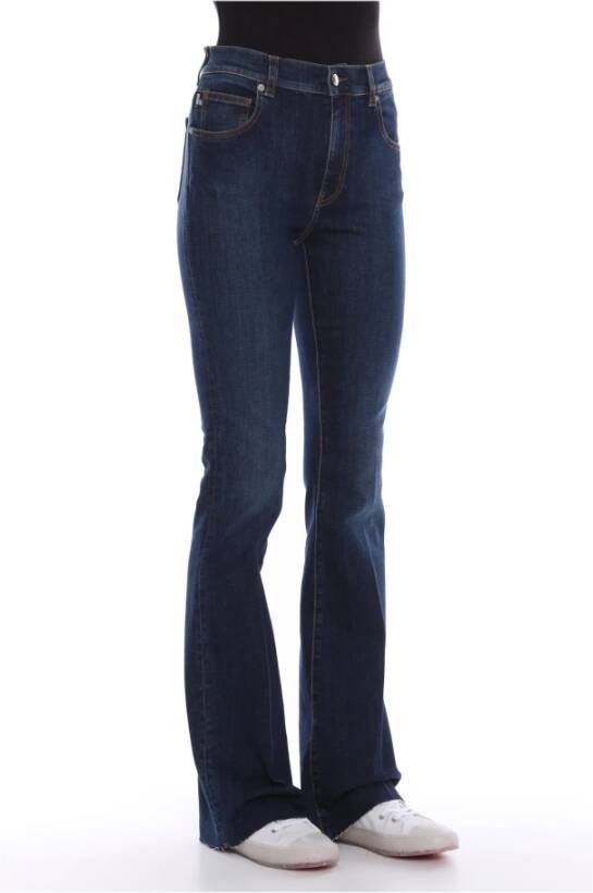 Love Moschino Donkerblauwe uitlopende jeans voor dames Blauw Dames