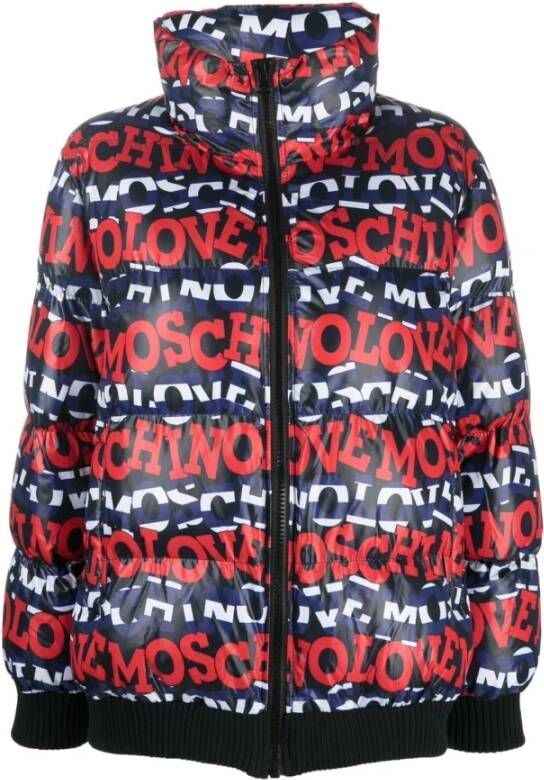 Love Moschino Multicolor Gewatteerde Jas voor Dames Multicolor Dames