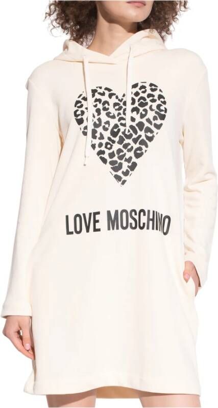 Love Moschino Dress with logo Beige Dames