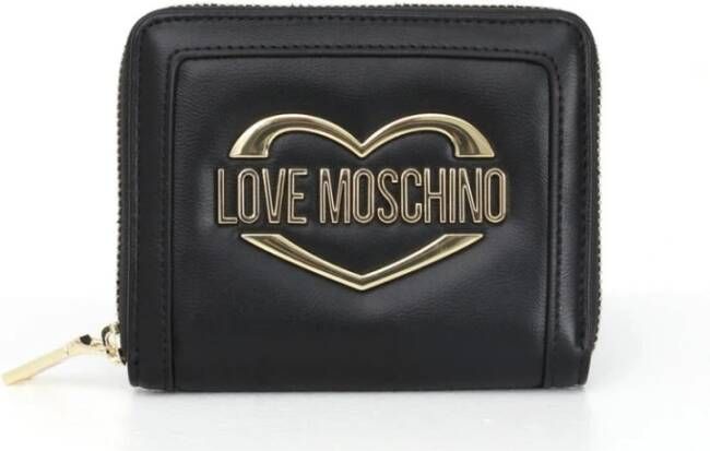 Love Moschino Duurzame portemonnee met rits kaarthouder en muntvakje Zwart Dames